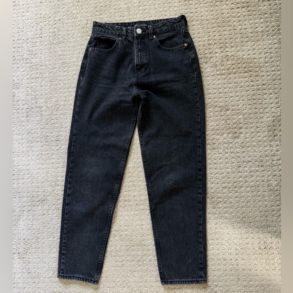 Zara High Rise Straight Leg Jeans
